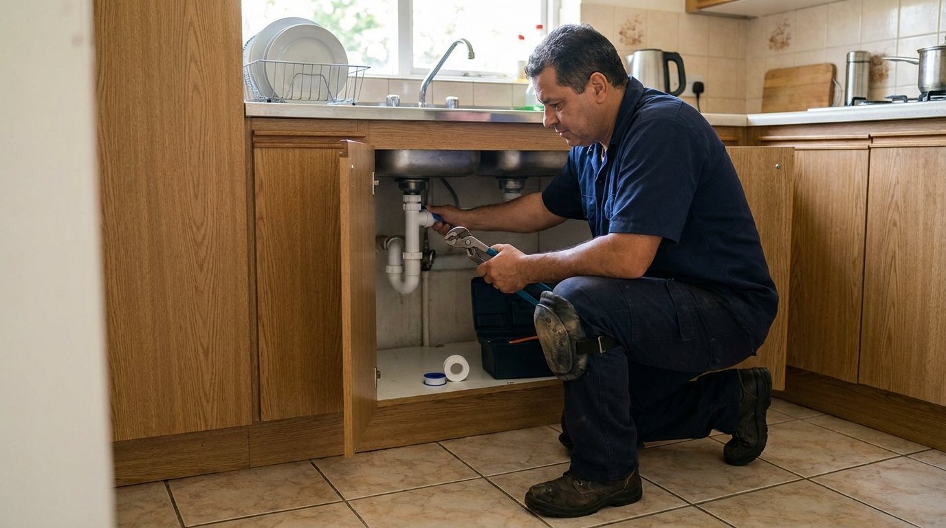 Ajuste de Conexões sob a Pia em Santos‑SP