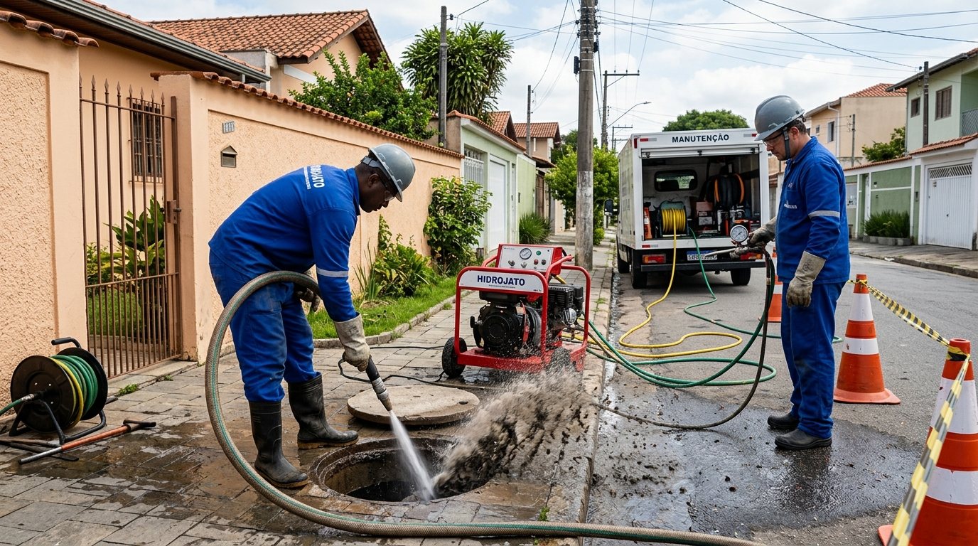 Hidrojateamento Residencial em Santos‑SP