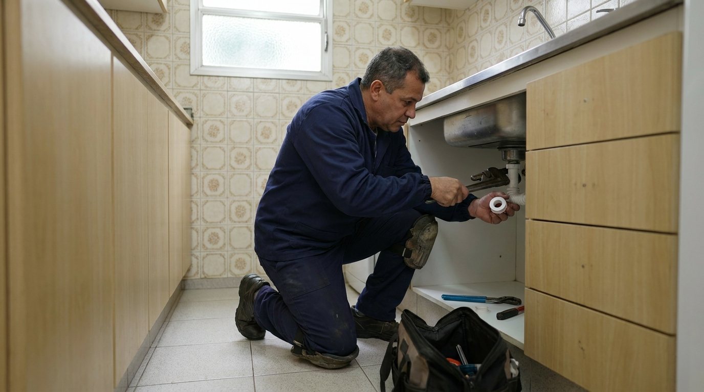 Instalação Hidráulica na Cozinha em Santos‑SP