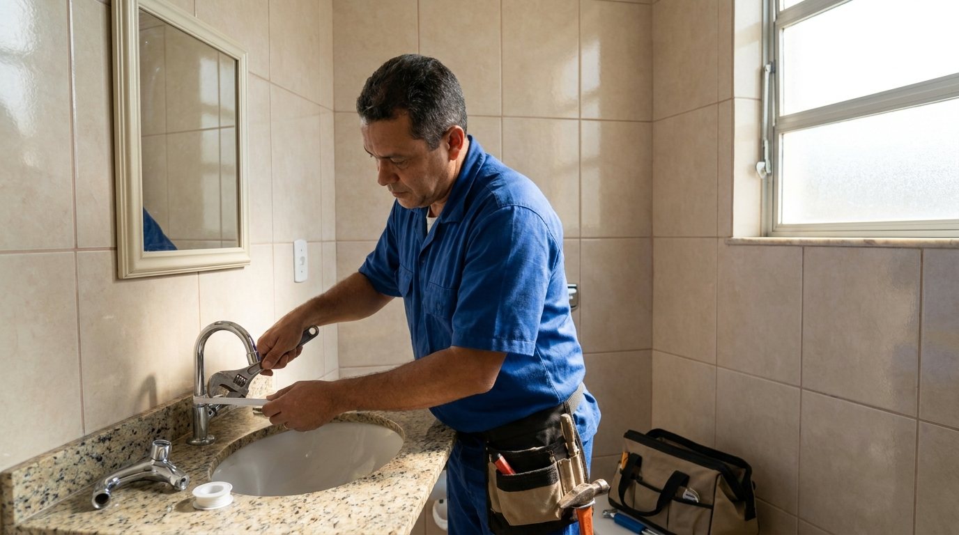 Instalação Hidráulica no Banheiro em Santos‑SP