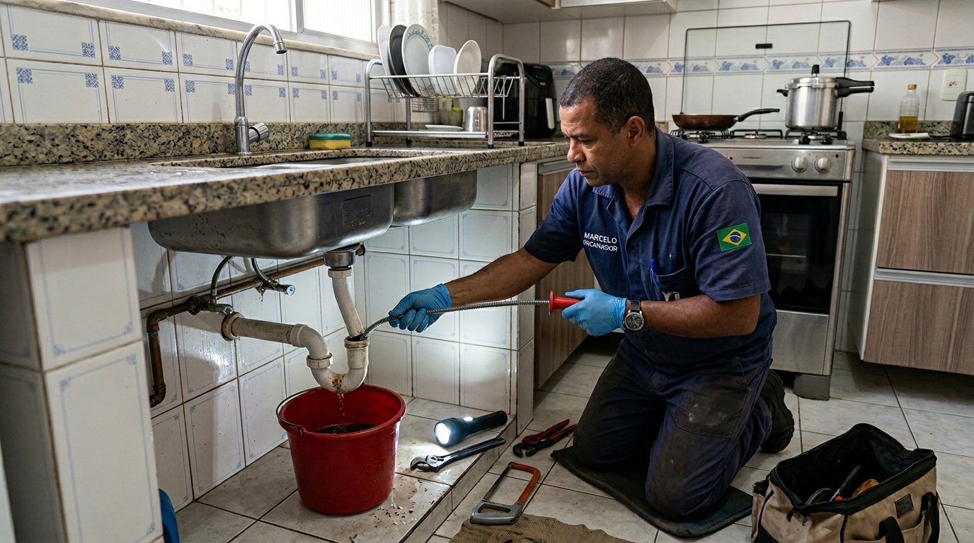 Ligação da Pia da Cozinha em Santos‑SP